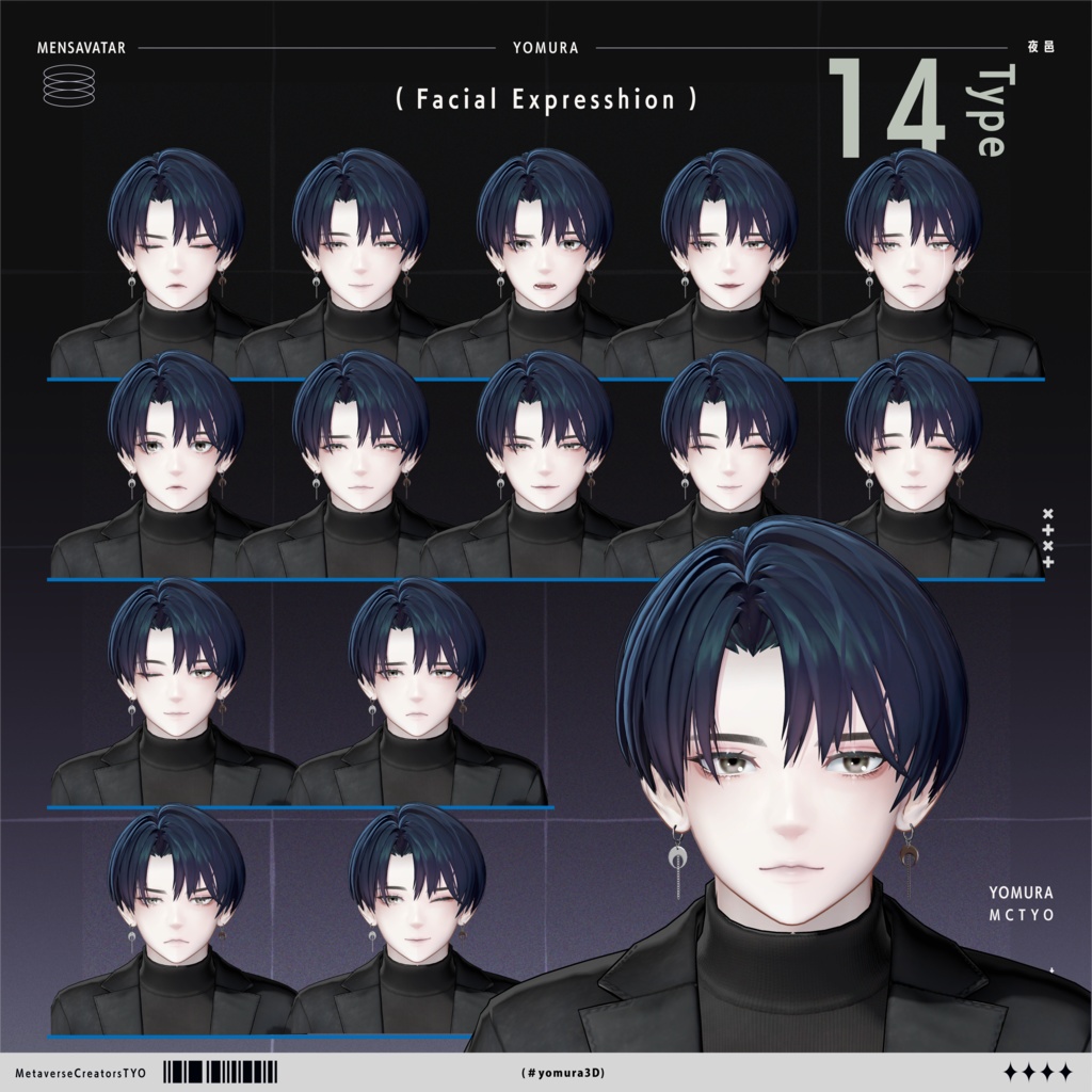 オリジナル3Dモデル『夜邑 -Yomura- 』 #夜邑3D #Yomura3D / AC6