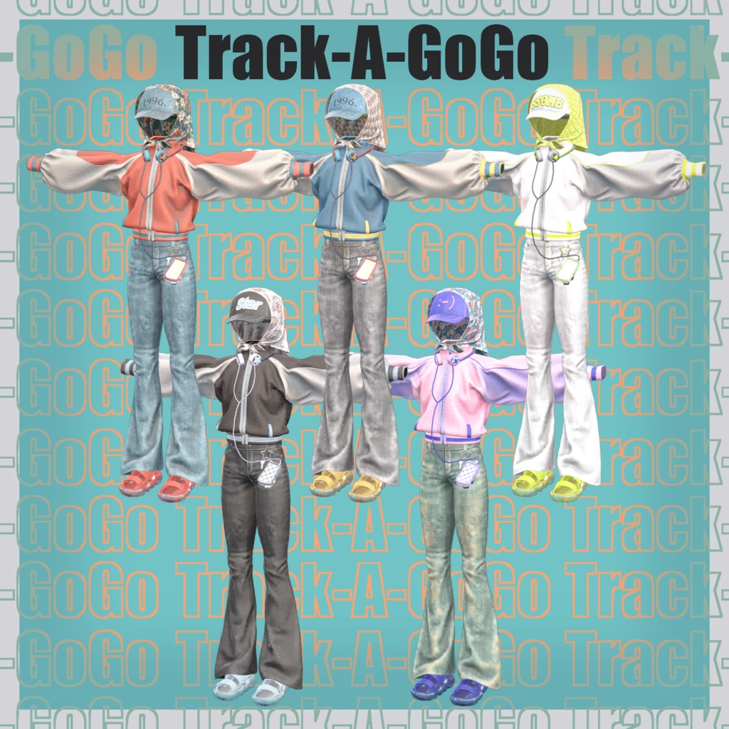 【4アバター対応】アバター向け衣装『Track-A-GoGo』 - By Magnolia / CP38