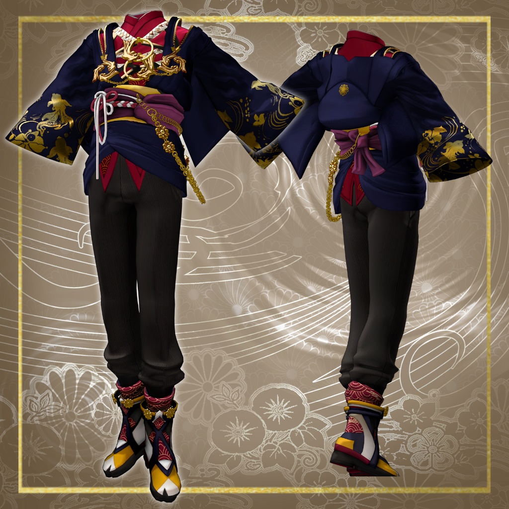 男性アバター向け衣装『燦水閃夜-さんすいせんや-』 - By DEMITASS-KUN / CP2