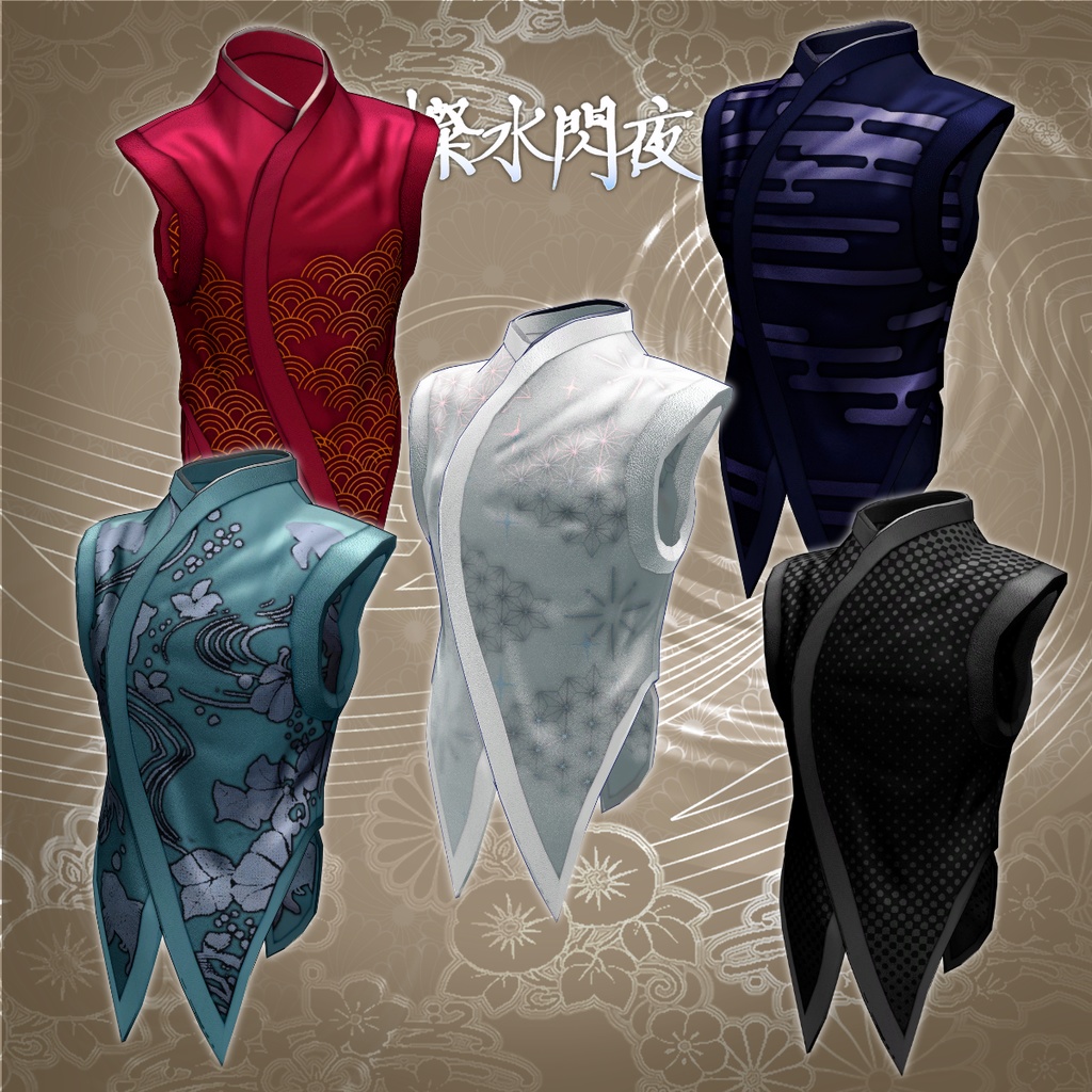 男性アバター向け衣装『燦水閃夜-さんすいせんや-』 - By DEMITASS-KUN / CP2