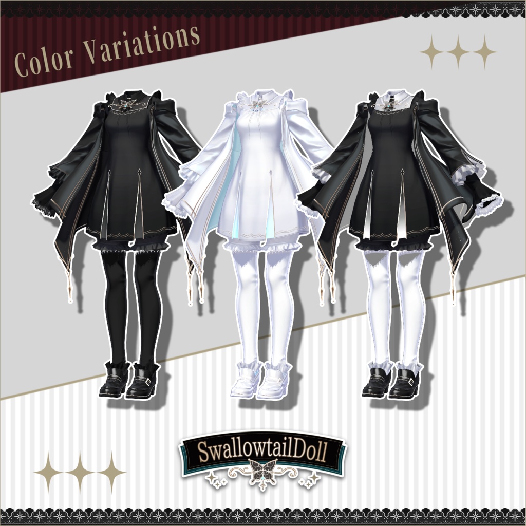女性アバター向け衣装『SwallowtailDoll』 - By 羅夢氷 / CP22