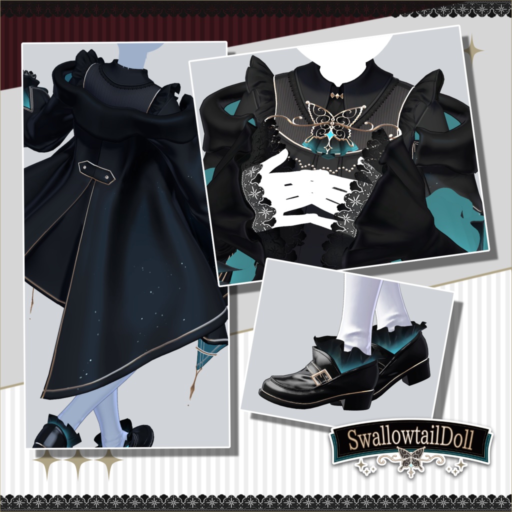 女性アバター向け衣装『SwallowtailDoll』 - By 羅夢氷 / CP22