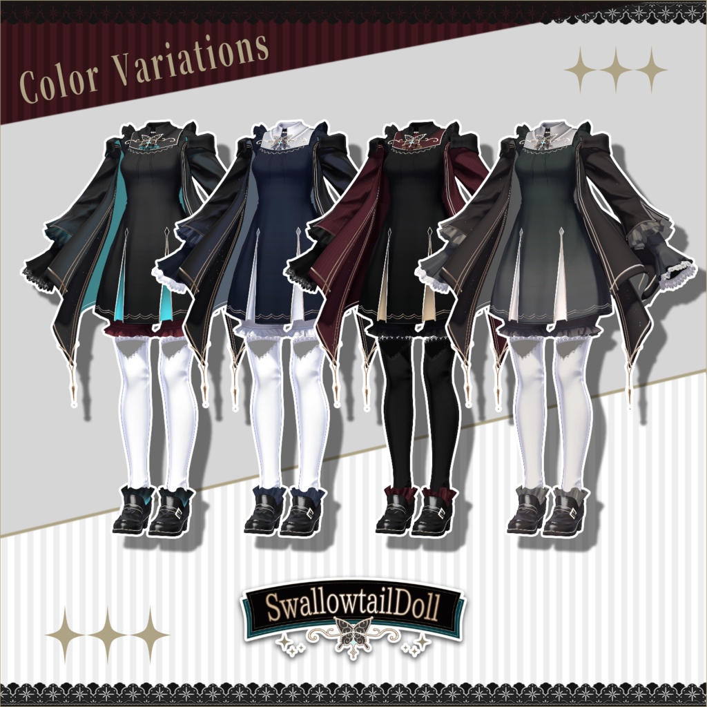 女性アバター向け衣装『SwallowtailDoll』 - By 羅夢氷 / CP22