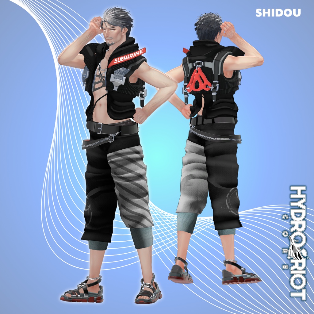 男性アバター向け衣装『Hydro/Riot CORE』 - By DEMITASS-KUN / CP2