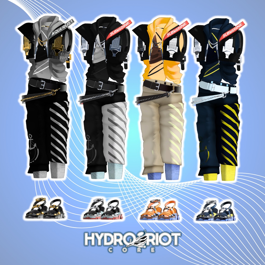男性アバター向け衣装『Hydro/Riot CORE』 - By DEMITASS-KUN / CP2