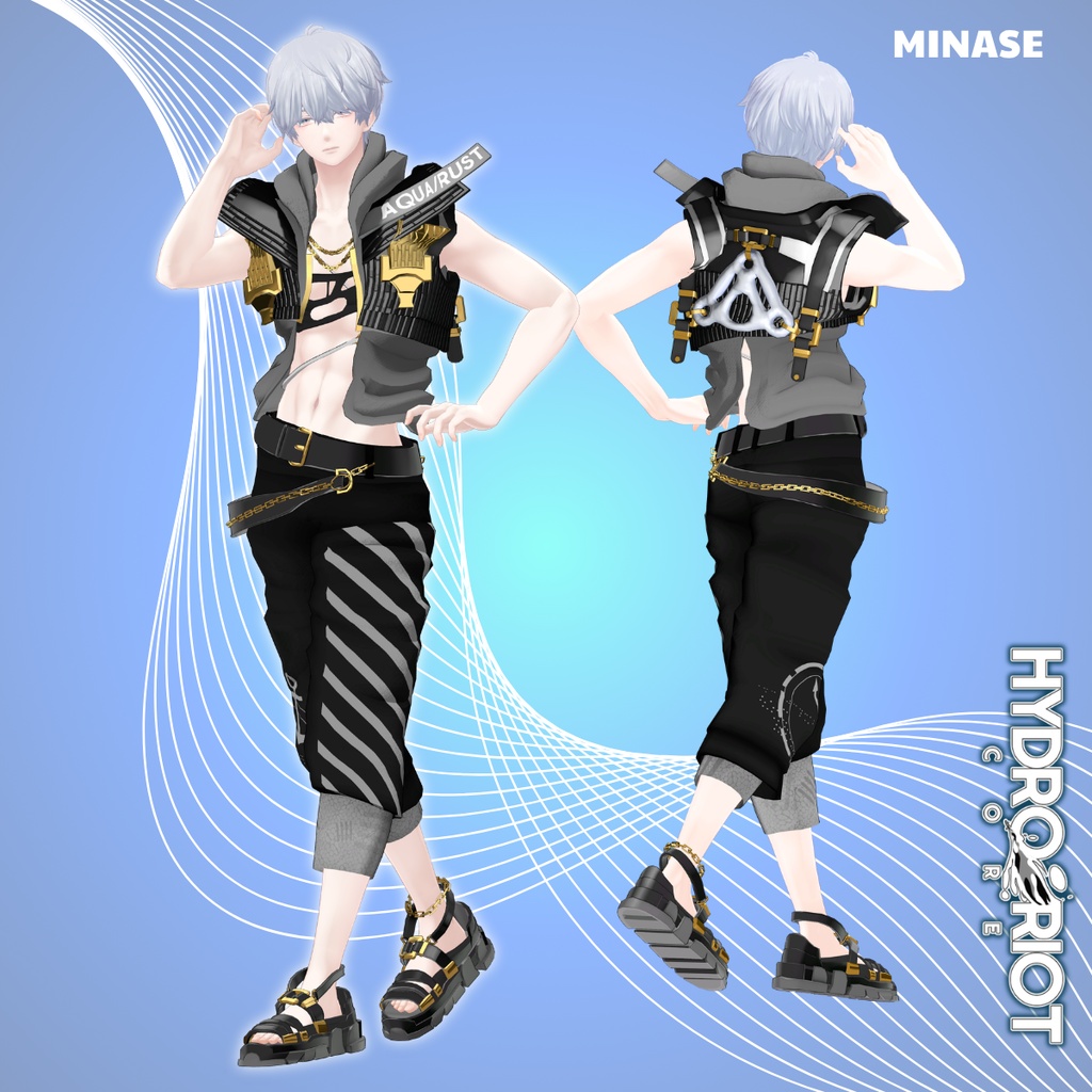 男性アバター向け衣装『Hydro/Riot CORE』 - By DEMITASS-KUN / CP2