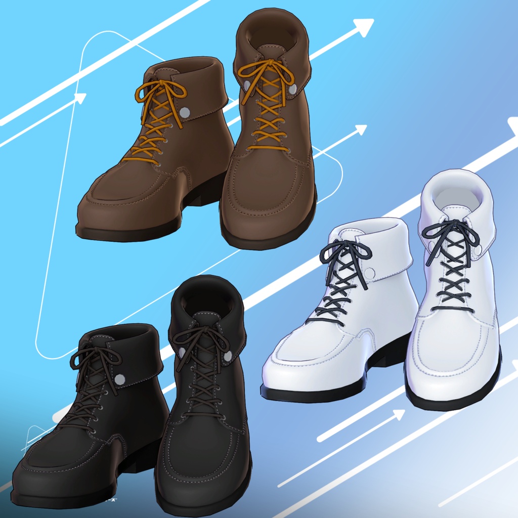 ✨無料配布✨男性アバター向けブーツ『Free_ShortBoots』 - By 竹流 / CP1