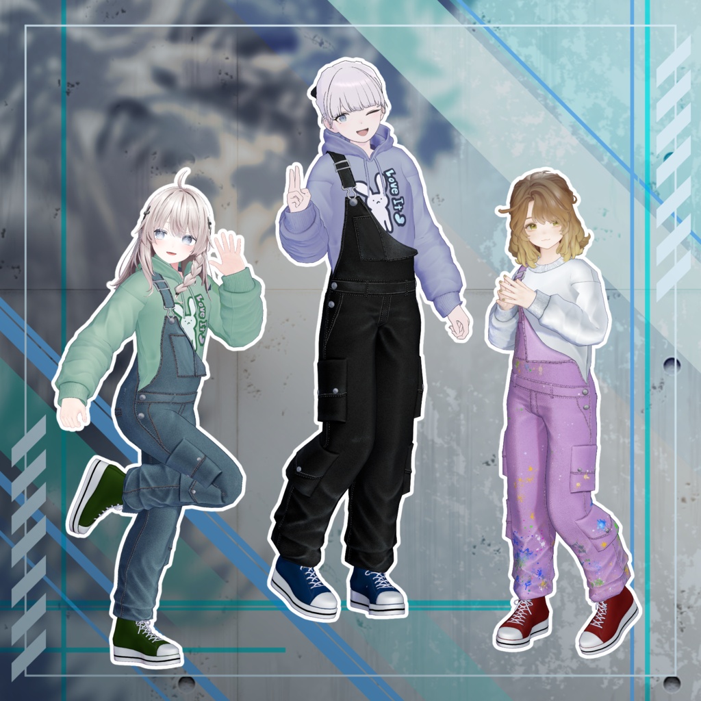 【✨期間限定セール中✨】アバター向け衣装『OVER:ALL』 - By 竹流 / CP1