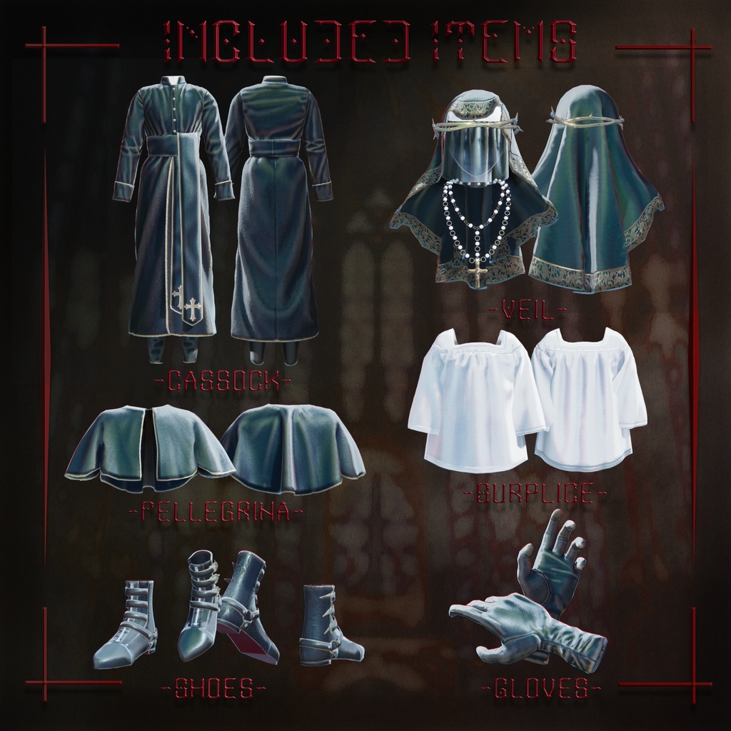 【✨期間限定セール中✨】男性アバター向け衣装『MISERERE-Vesper Priest』 - By Magnolia / CP38