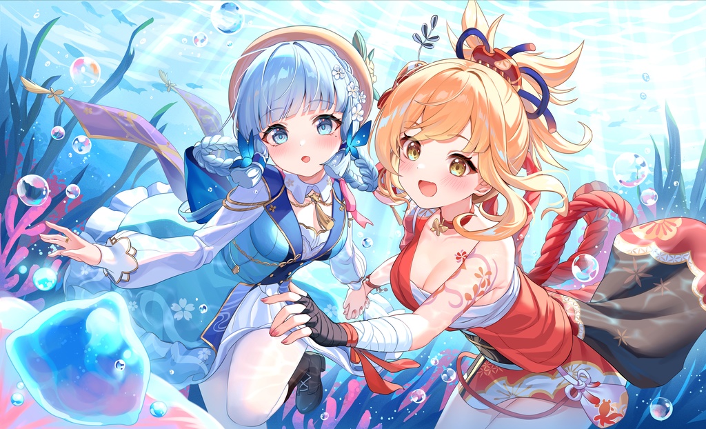 原神　神里綾華　宵宮　セット 原神【公式正規品】【華彩奇市】【デスクマット】【神里綾華➕宵宮