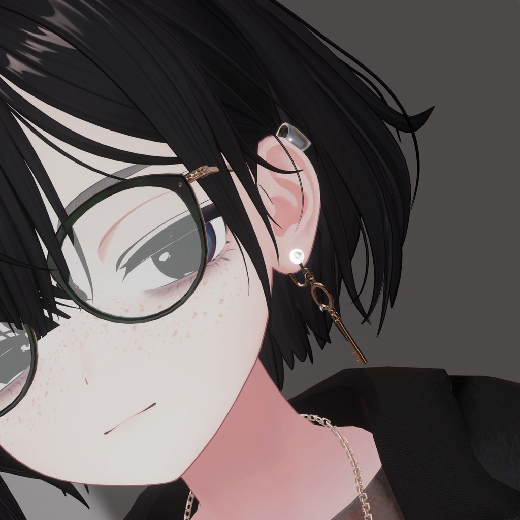 【オリジナル3Dモデル】Key Earring