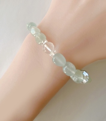 アクアマリン&水晶の水の加護ブレスレット✨