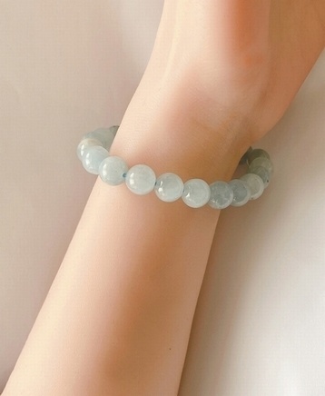 海の癒し✨アクアマリンブレスレット✨ミルキータイプ