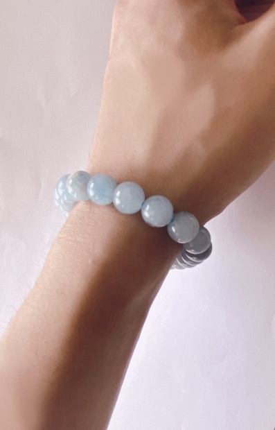 海の癒し✨アクアマリンブレスレット✨ミルキータイプ
