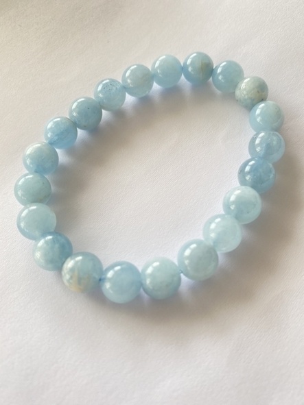 海の癒し✨アクアマリンブレスレット✨ミルキータイプ