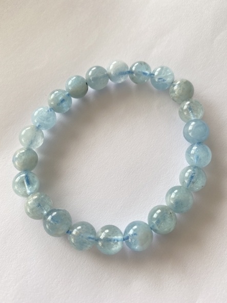 海の癒し✨アクアマリンブレスレット✨透明タイプ