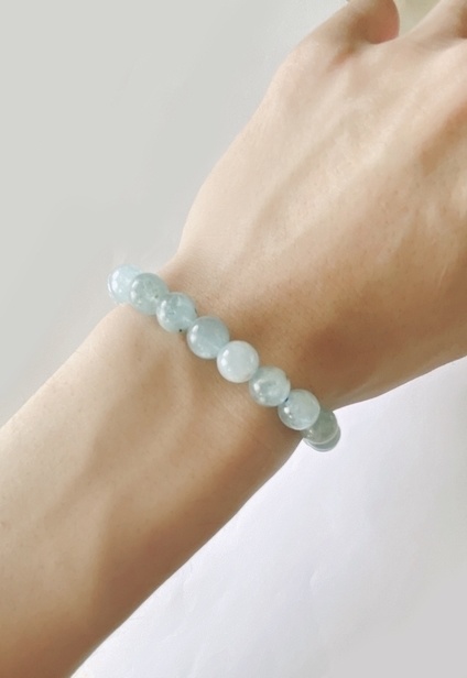 海の癒し✨アクアマリンブレスレット✨透明タイプ