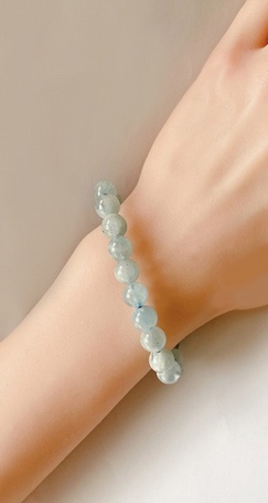 海の癒し✨アクアマリンブレスレット✨透明タイプ