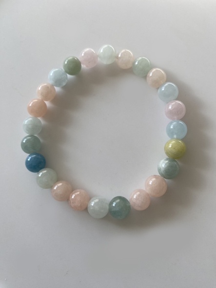 ツヤツヤラムネ🍭ミックスベリルブレスレット🍭