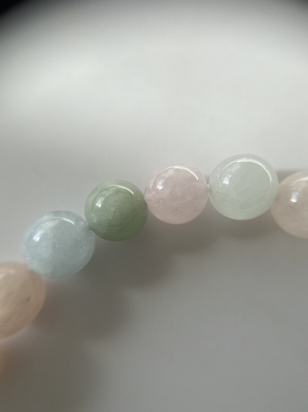 ツヤツヤラムネ🍭ミックスベリルブレスレット🍭