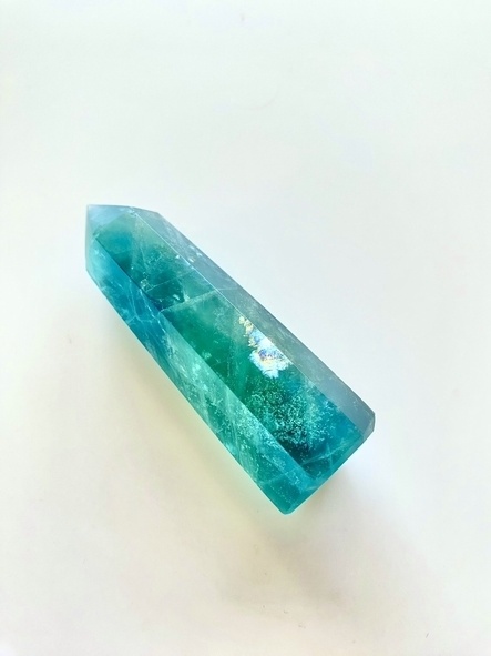 ブルーグリーンフローライトポイント🌊🍀置物