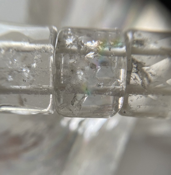 珍しい☆虹入り🌈水晶バングル☆