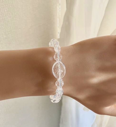 ✨浄化に特化!オーバルのオリジナルデザイン水晶ブレスレット✨