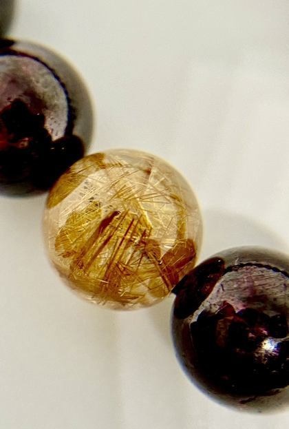 仕事運に特化✨ルチルいっぱいデザインブレスレット