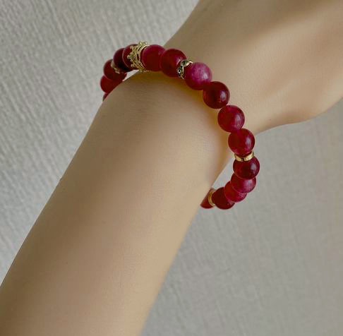 恋愛運・対人運UP❤ピンクトルマリン✨オリジナルデザインブレスレット