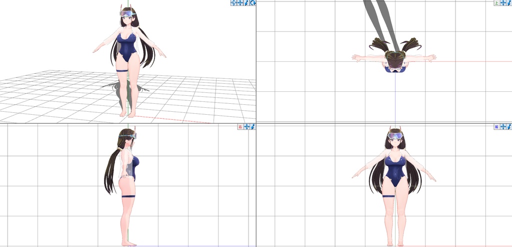 【MMDモデル】アズールレーン/ Azur Lane · Noshiro Swim