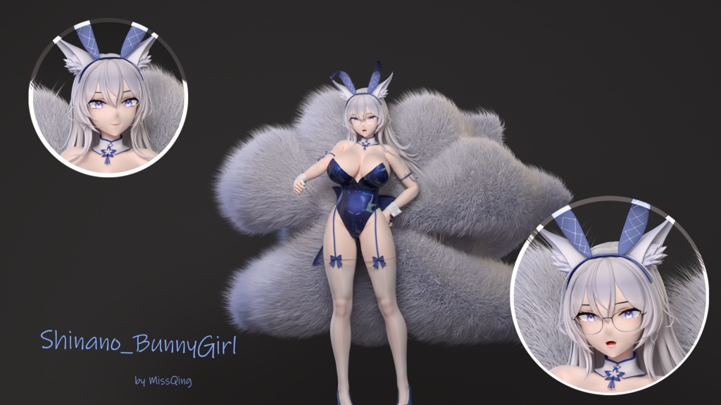 【MMDモデル】アズールレーン/ Azur Lane · Shinano BunnyGirl&Chibi