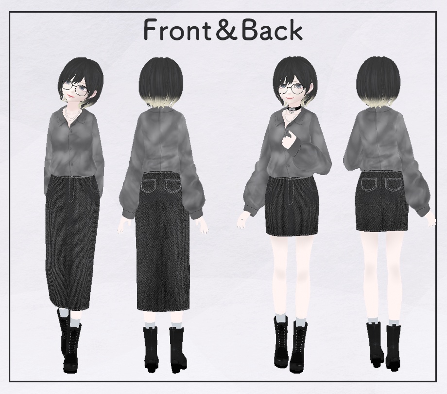 【VRoid衣装】タイダイ柄シャツ【正式版】