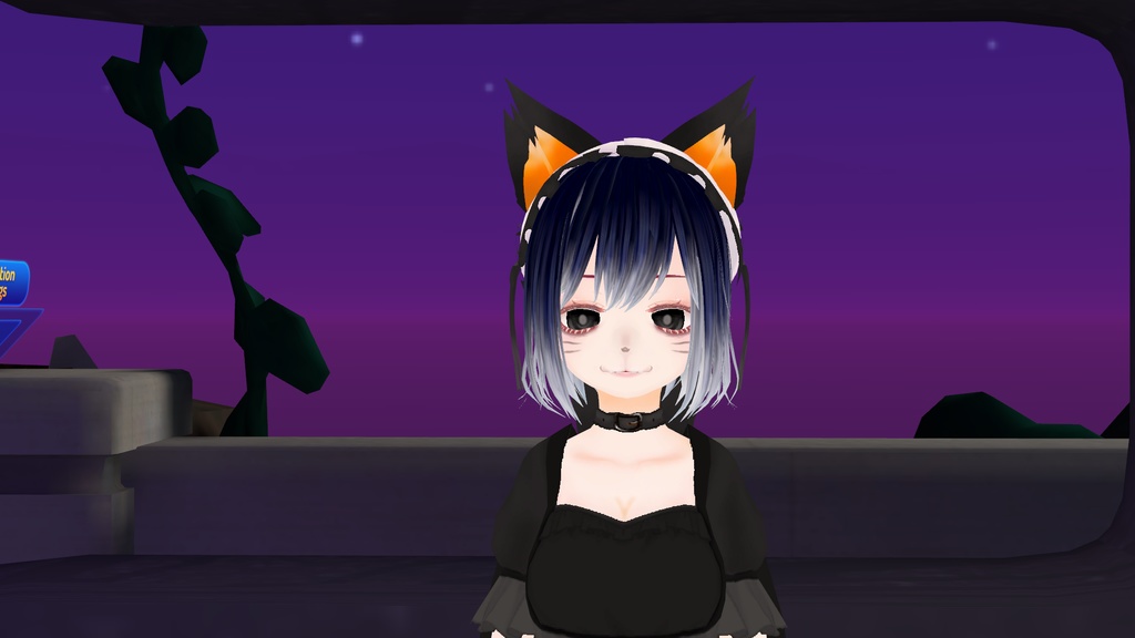 2025年で配布終了します!無料配布【VRChat】オリジナル3Dモデル黒猫の子【VRM/cluster】