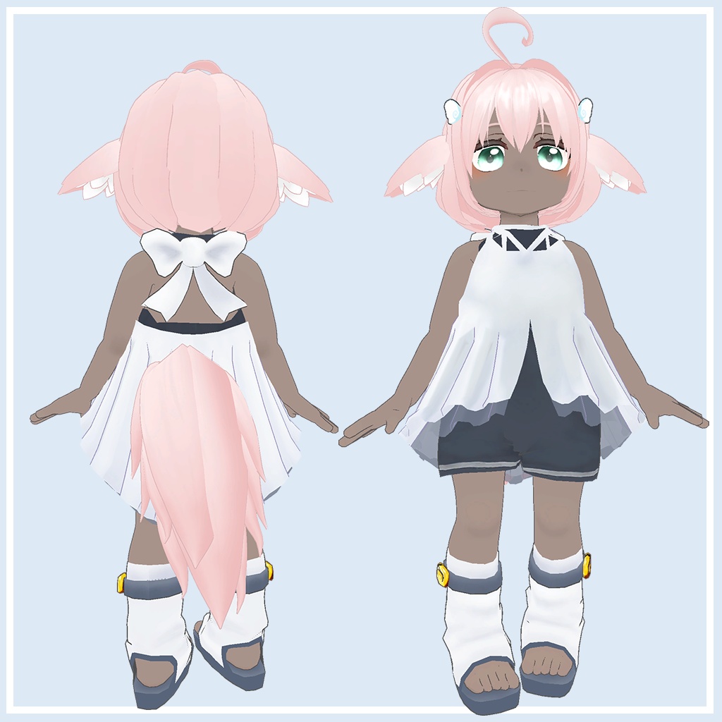 【VRChat想定】オリジナル3Dモデル『ナリア』#MxU工房