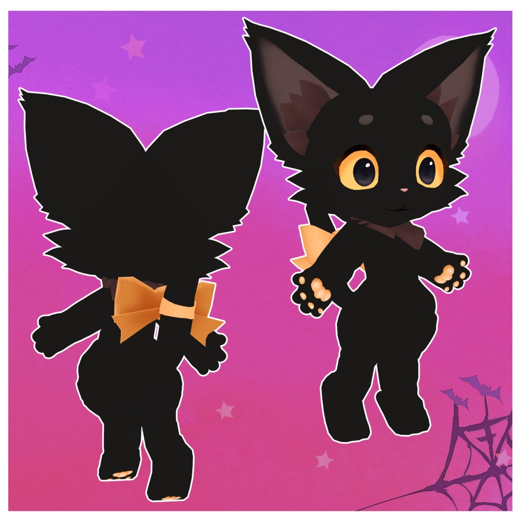 オリジナル3Dモデル黒猫の【トルテ】#MxU工房