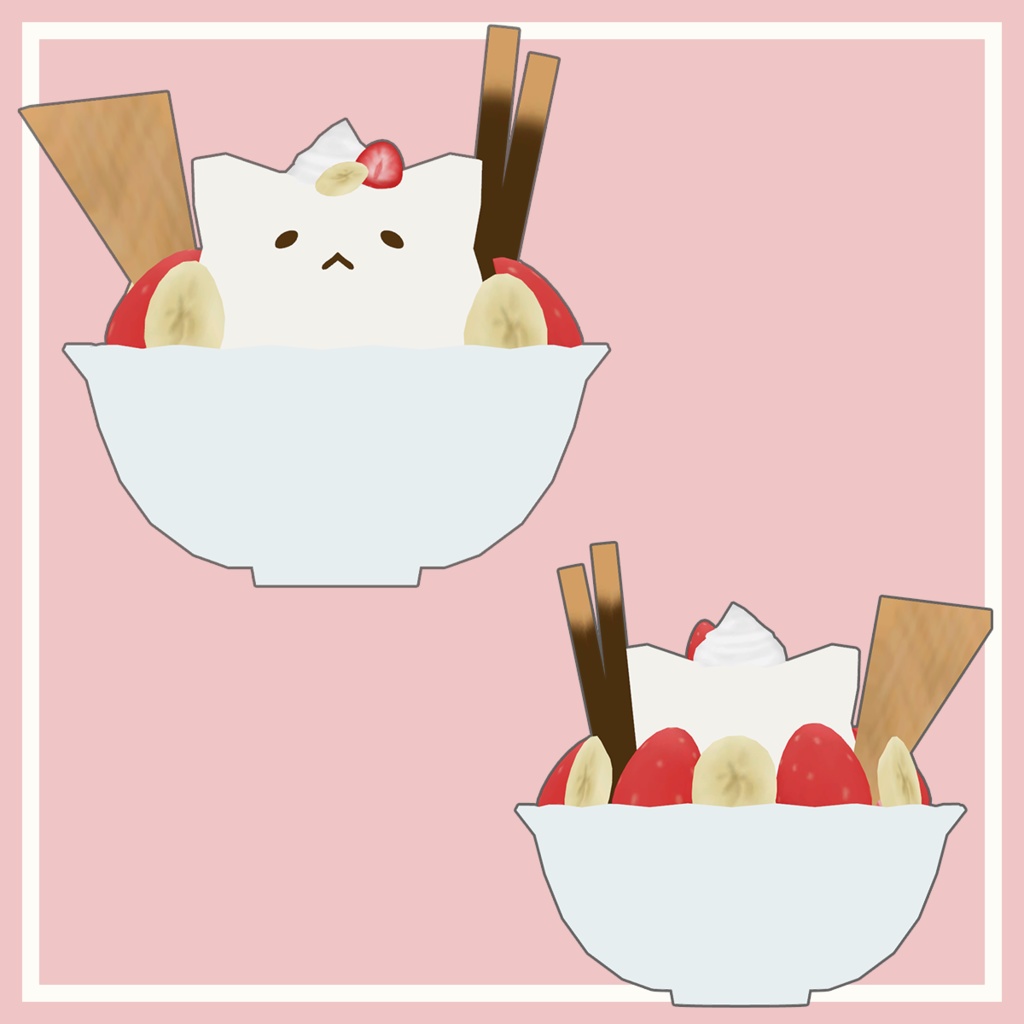 【無料】オリジナル3Dモデル【NecoPURIN】