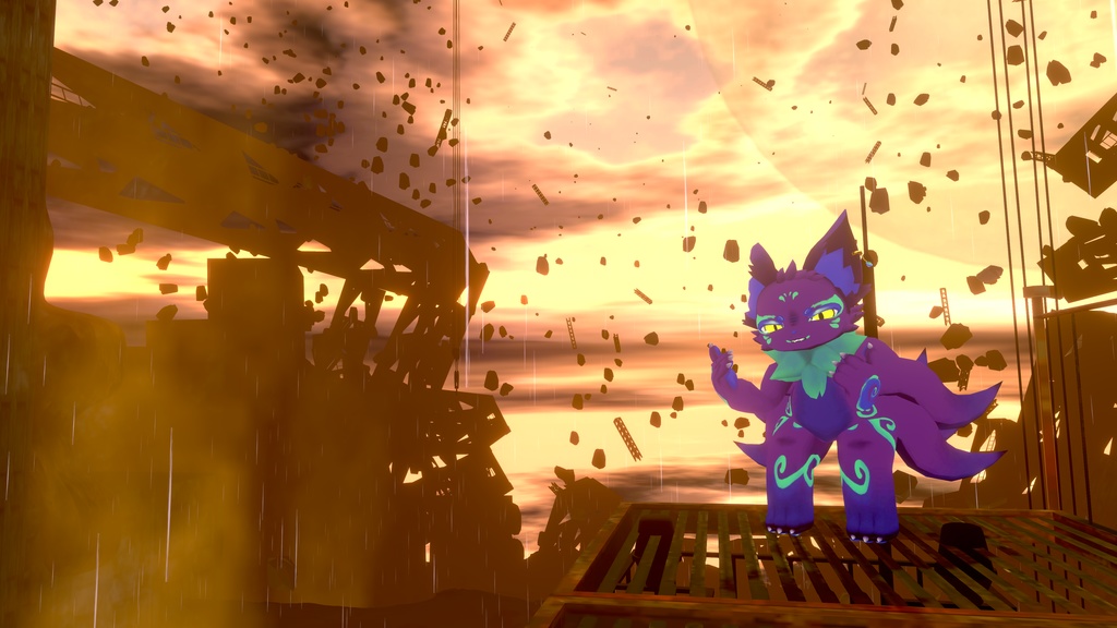 オリジナル3Dモデル 九尾の妖狐【SaSa】&【MeMe】v2.1