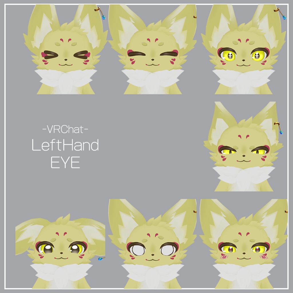 オリジナル3Dモデル 九尾の妖狐【SaSa】&【MeMe】v2.1