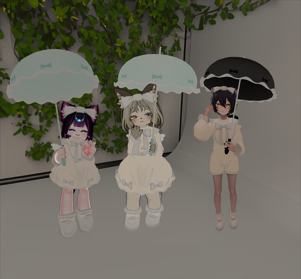 【12アバター対応】オリジナル3D衣装【Ribbon Dress】