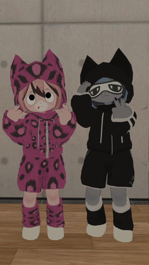 【13アバター対応】もこもこウェア+アイマスク【MA対応】