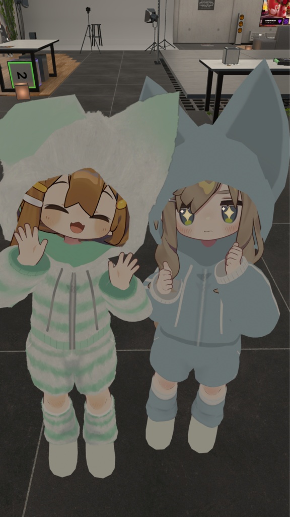 【13アバター対応】もこもこウェア+アイマスク【MA対応】