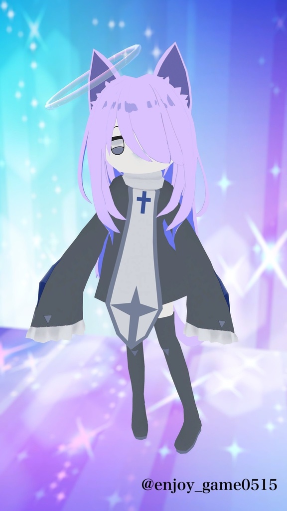 【複数アバター対応】MiuLongHair【VRChat想定】