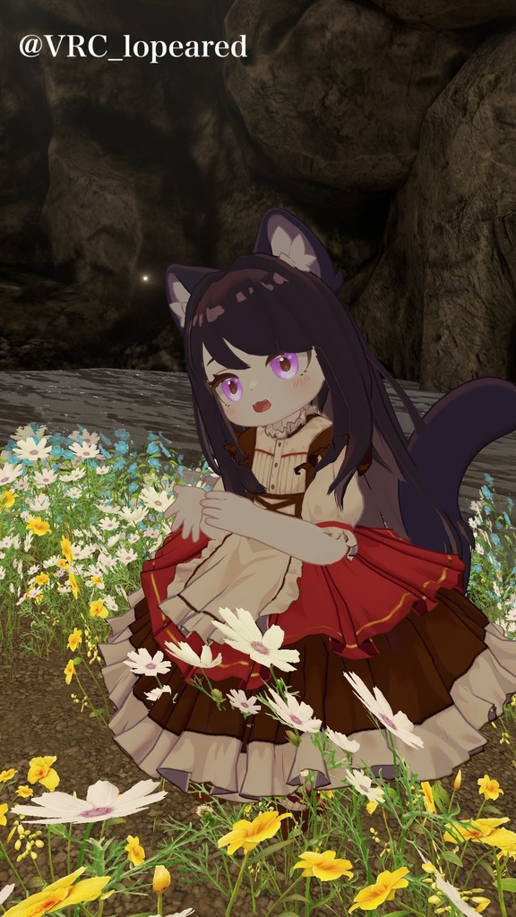 【複数アバター対応】MiuLongHair【VRChat想定】