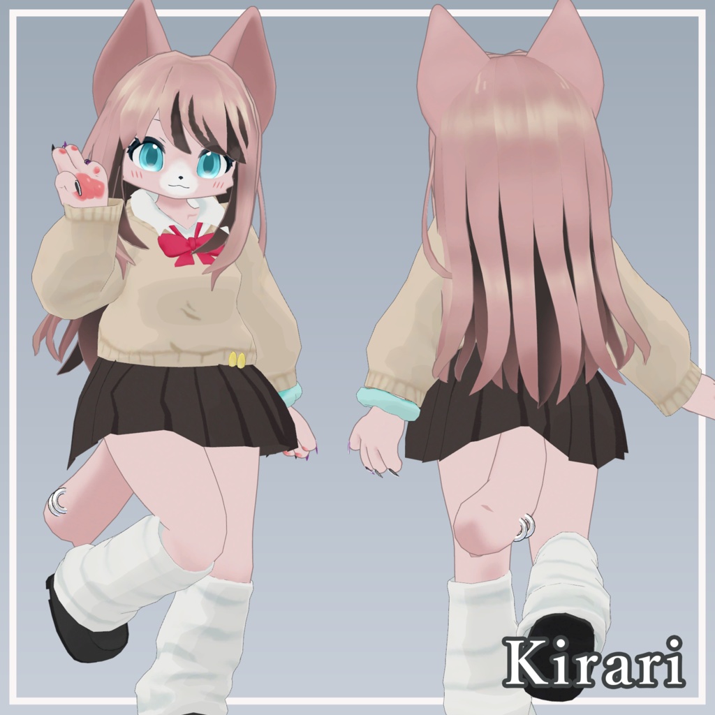 【複数アバター対応】MiuLongHair【VRChat想定】