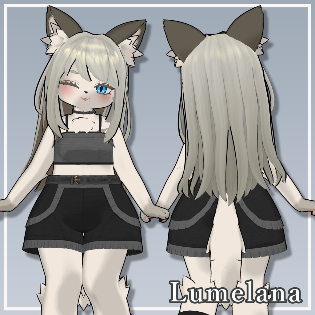 【複数アバター対応】MiuLongHair【VRChat想定】