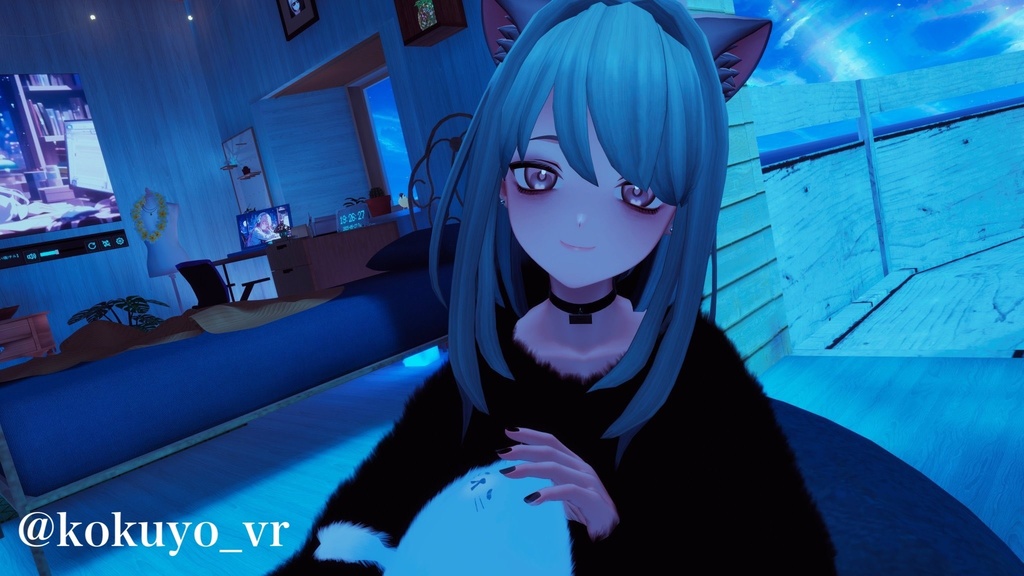 【複数アバター対応】MiuLongHair【VRChat想定】
