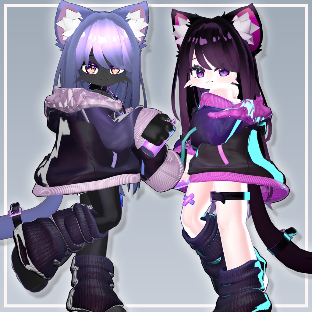 【複数アバター対応】MiuLongHair【VRChat想定】