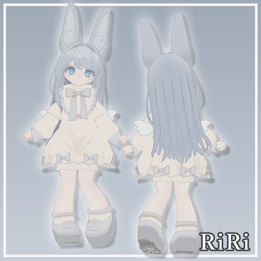 【複数アバター対応】MiuLongHair【VRChat想定】