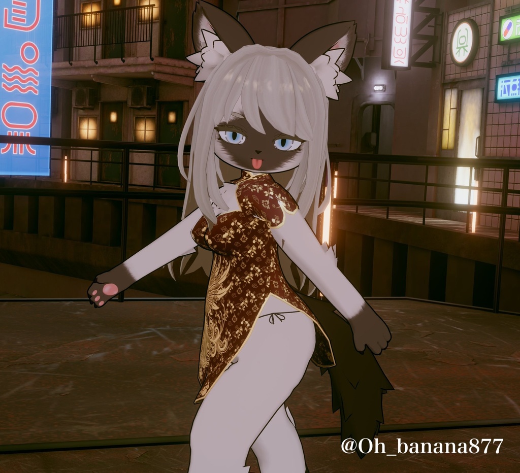 【複数アバター対応】MiuLongHair【VRChat想定】