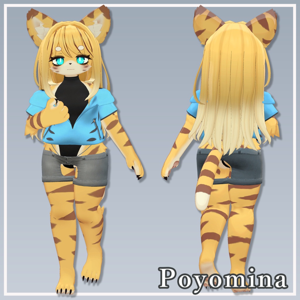 【複数アバター対応】MiuLongHair【VRChat想定】